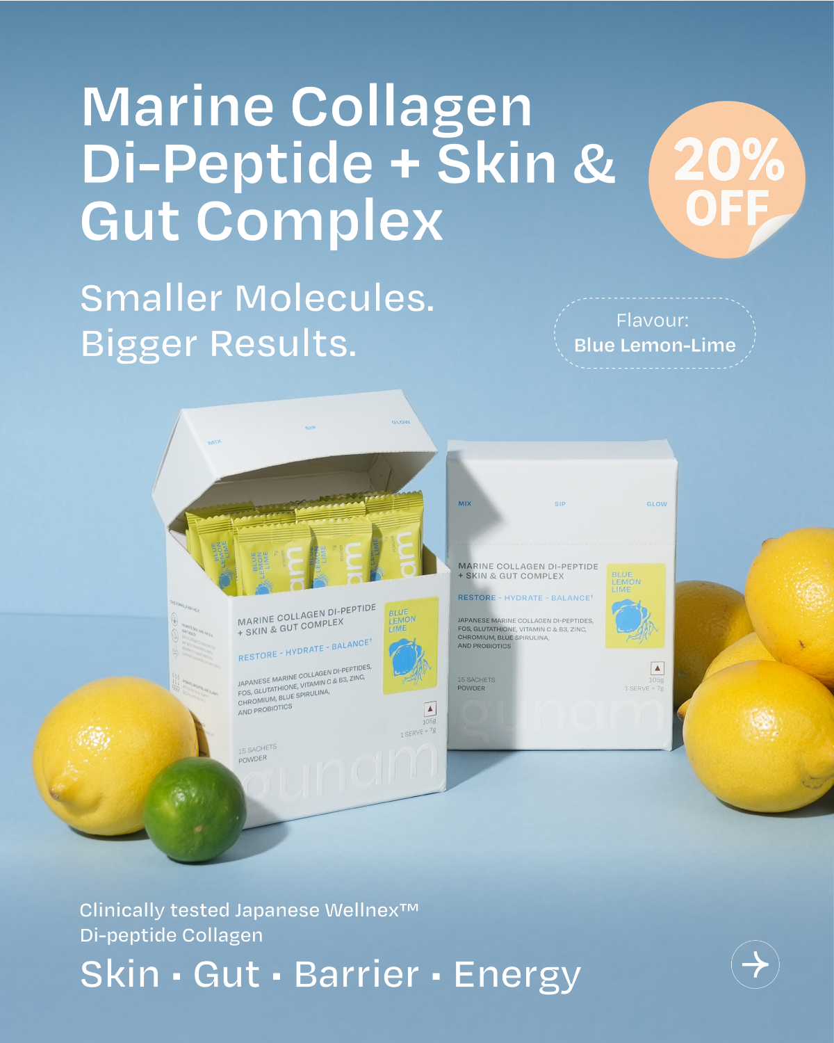 Marine Collagen Di-peptide + Skin & Gut Complex